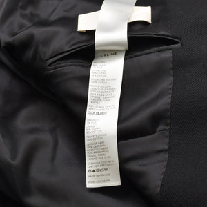 Like new CELINE Chesterfield Wool & Silk Tricotine Long Coat Coat Size 52 Black 2M137862C Used 4a008972