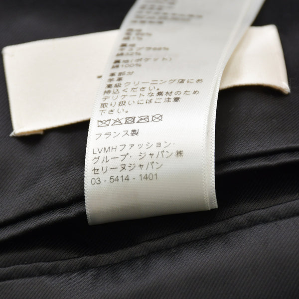 Like new CELINE Chesterfield Wool & Silk Tricotine Long Coat Coat Size 52 Black 2M137862C Used 4a008972