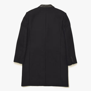 Like new CELINE Chesterfield Wool & Silk Tricotine Long Coat Coat Size 52 Black 2M137862C Used 4a008972