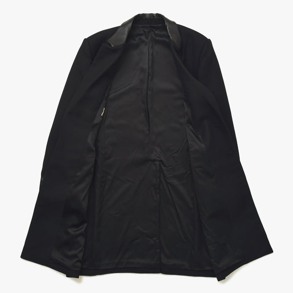 Like new CELINE Chesterfield Wool & Silk Tricotine Long Coat Coat Size 52 Black 2M137862C Used 4a008972