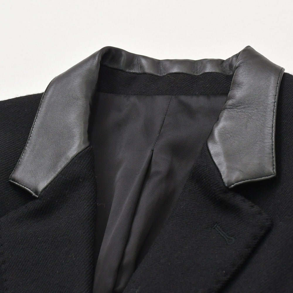 Like new CELINE Chesterfield Wool & Silk Tricotine Long Coat Coat Size 52 Black 2M137862C Used 4a008972