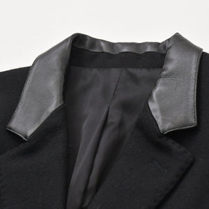 Like new CELINE Chesterfield Wool & Silk Tricotine Long Coat Coat Size 52 Black 2M137862C Used 4a008972