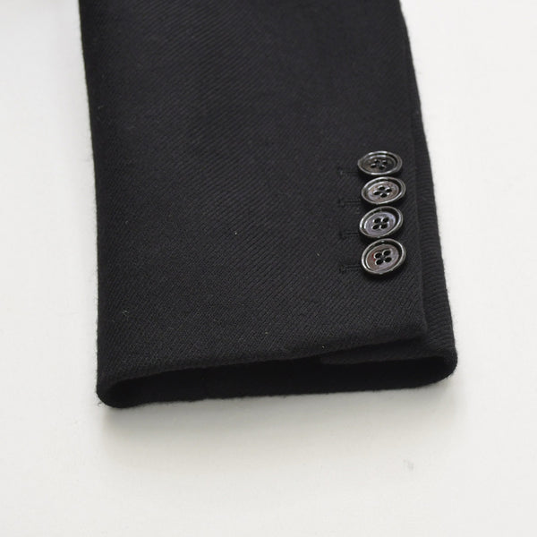 Like new CELINE Chesterfield Wool & Silk Tricotine Long Coat Coat Size 52 Black 2M137862C Used 4a008972