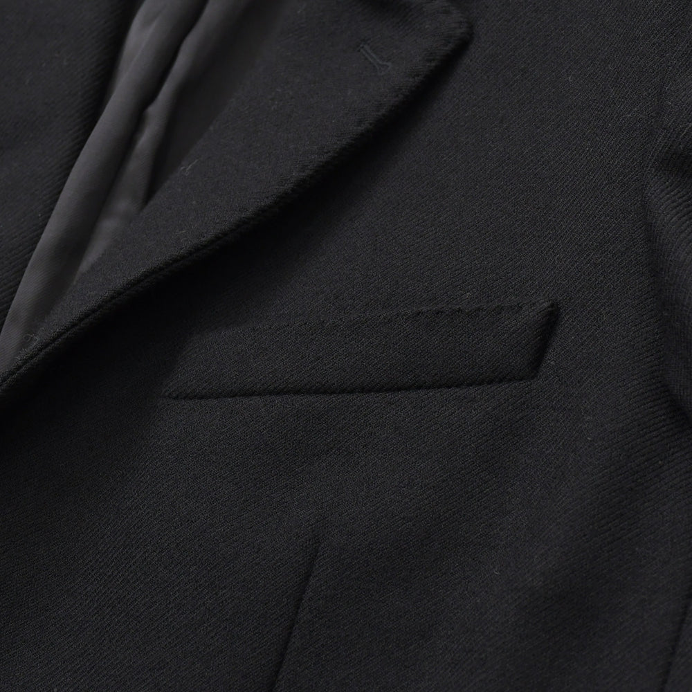 Like new CELINE Chesterfield Wool & Silk Tricotine Long Coat Coat Size 52 Black 2M137862C Used 4a008972