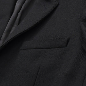 Like new CELINE Chesterfield Wool & Silk Tricotine Long Coat Coat Size 52 Black 2M137862C Used 4a008972