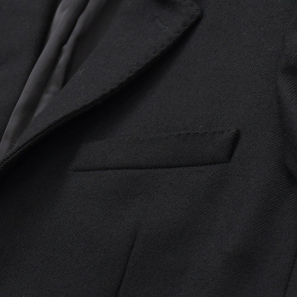 Like new CELINE Chesterfield Wool & Silk Tricotine Long Coat Coat Size 52 Black 2M137862C Used 4a008972