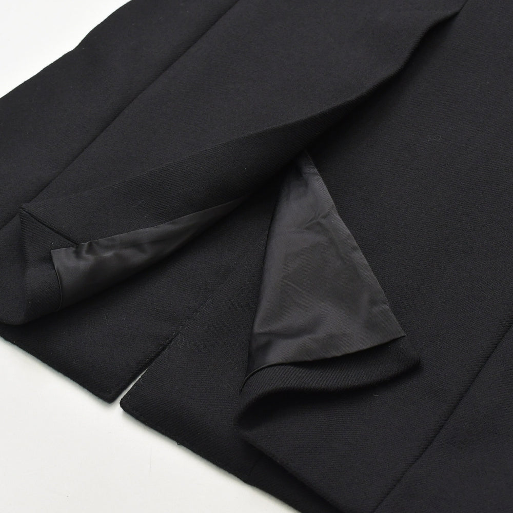 Like new CELINE Chesterfield Wool & Silk Tricotine Long Coat Coat Size 52 Black 2M137862C Used 4a008972