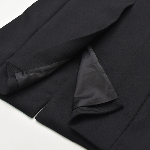 Like new CELINE Chesterfield Wool & Silk Tricotine Long Coat Coat Size 52 Black 2M137862C Used 4a008972
