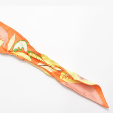 画像をギャラリービューアに読み込む, HERMES エルメス 2017FW ツイリ― スカーフ Sea,SurfandFun 海とサーフとサーフィン シルク オレンジ イエロー 美品 中古 4b008978