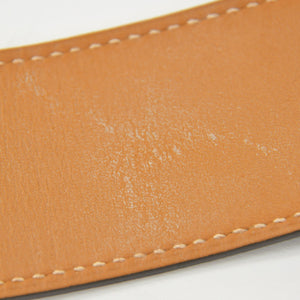 HERMES エルメス ケリードッグ ブレスレット バングル X刻印 レザー GP ゴールド金具 グリーン 美品 中古 4a009061