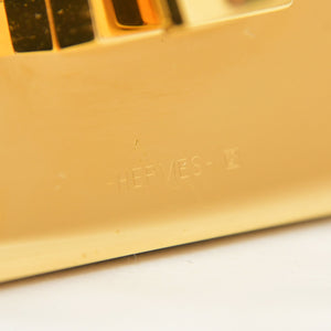 HERMES エルメス ケリードッグ ブレスレット バングル X刻印 レザー GP ゴールド金具 グリーン 美品 中古 4a009061