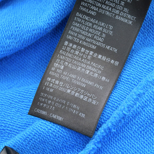 BALENCIAGA バレンシアガ Political Campaign Logo キャンペーンロゴ ショートパンツ ショーツ スカイブルー ブルー 676137 サイズM 美品 中古 4a009062
