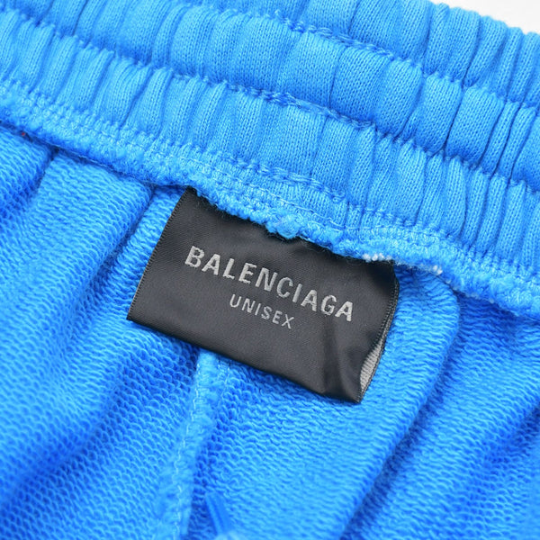 BALENCIAGA バレンシアガ Political Campaign Logo キャンペーンロゴ ショートパンツ ショーツ スカイブルー ブルー 676137 サイズM 美品 中古 4a009062