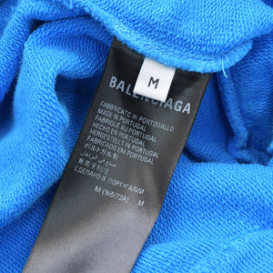 BALENCIAGA バレンシアガ Political Campaign Logo キャンペーンロゴ ショートパンツ ショーツ スカイブルー ブルー 676137 サイズM 美品 中古 4a009062
