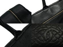 画像をギャラリービューアに読み込む, 極美品 CHANEL シャネル ボストンバッグ ボーリングボストンバック キャビアスキン 8番台 ブラック ゴールド金具 中古 4b009130