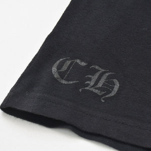 極美品 CHROME HEARTS クロムハーツ Made in Hollywood Vertical Logo Tee Sサイズ ブラック ピンク スクロールラベル クロス 中古 4a009187