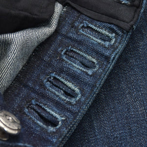 CHROME HEARTS クロムハーツ ジーンズ デニムパンツ サイズ30 クロスボールボタン ネイビー シルバー925 新型 美品 中古 4a009188