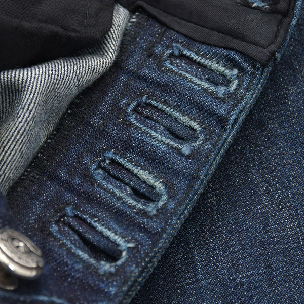 CHROME HEARTS クロムハーツ ジーンズ デニムパンツ サイズ30 クロスボールボタン ネイビー シルバー925 新型 美品 中古 4a009188
