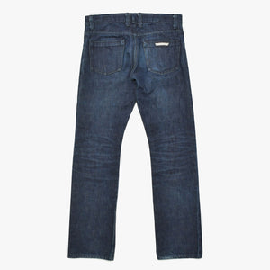 CHROME HEARTS クロムハーツ ジーンズ デニムパンツ サイズ30 クロスボールボタン ネイビー シルバー925 新型 美品 中古 4a009188