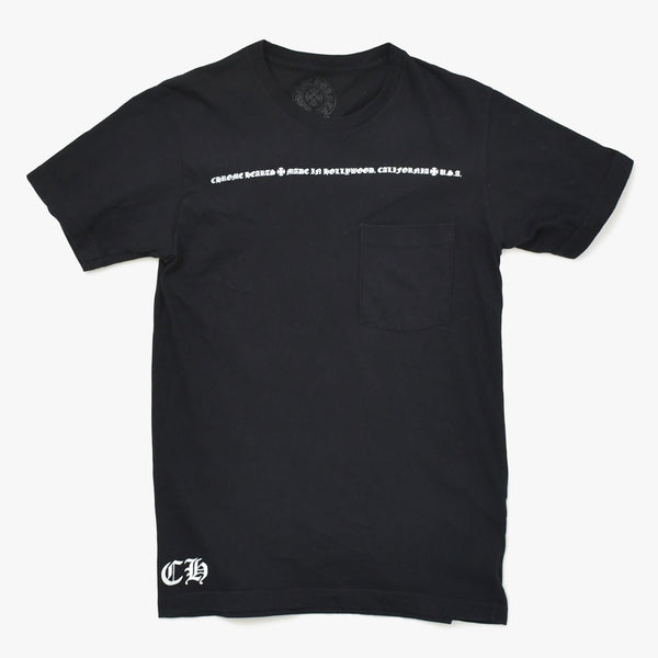 CHROME HEARTS クロムハーツ 半袖Tシャツ サイズS CHプラス オールドイングリッシュ ブラック ホワイト 美品 中古 4a009190