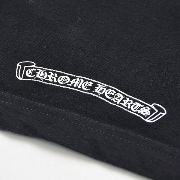 CHROME HEARTS クロムハーツ 半袖Tシャツ サイズS CHプラス オールドイングリッシュ ブラック ホワイト 美品 中古 4a009190