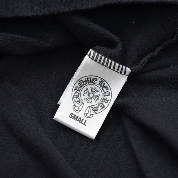 CHROME HEARTS クロムハーツ 半袖Tシャツ サイズS CHプラス オールドイングリッシュ ブラック ホワイト 美品 中古 4a009190