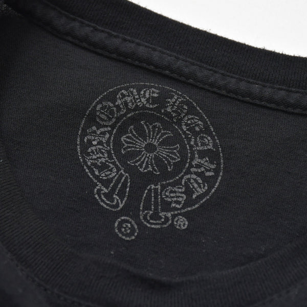 CHROME HEARTS クロムハーツ 半袖Tシャツ サイズS CHプラス オールドイングリッシュ ブラック ホワイト 美品 中古 4a009190