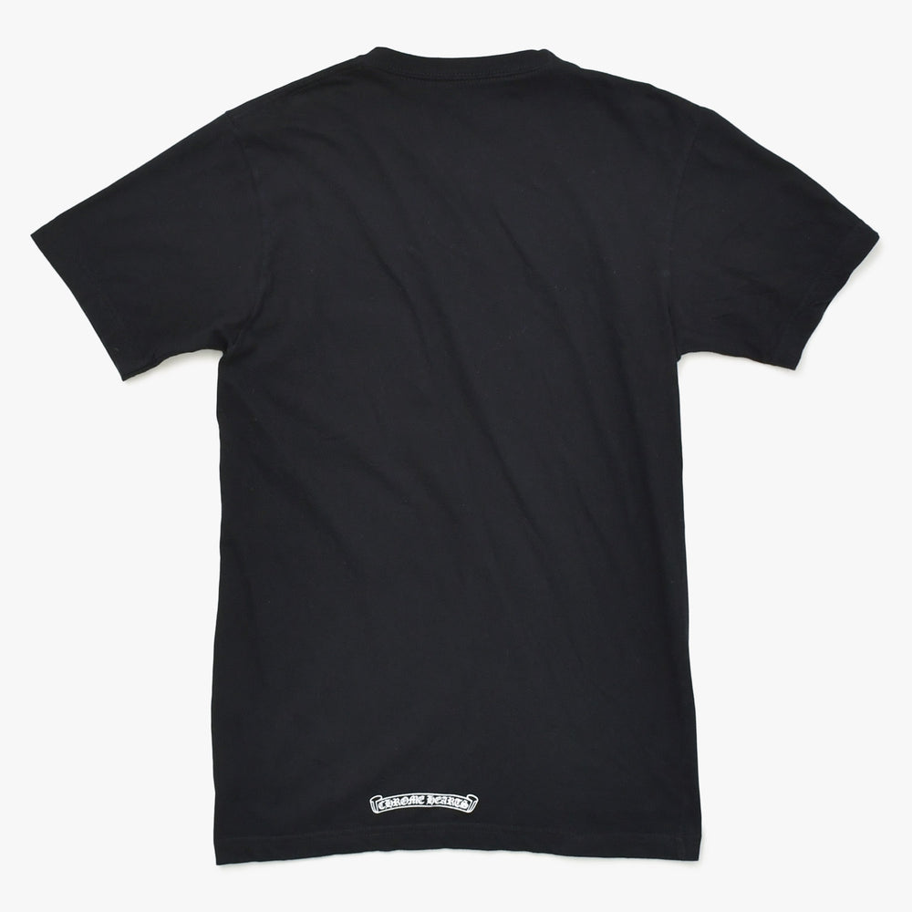 CHROME HEARTS クロムハーツ 半袖Tシャツ サイズS CHプラス オールドイングリッシュ ブラック ホワイト 美品 中古 4a009190