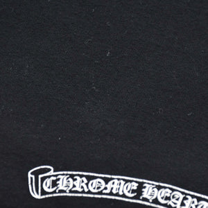 CHROME HEARTS クロムハーツ 半袖Tシャツ サイズS CHプラス オールドイングリッシュ ブラック ホワイト 美品 中古 4a009190