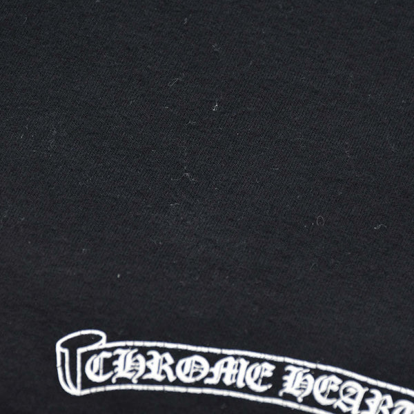 CHROME HEARTS クロムハーツ 半袖Tシャツ サイズS CHプラス オールドイングリッシュ ブラック ホワイト 美品 中古 4a009190