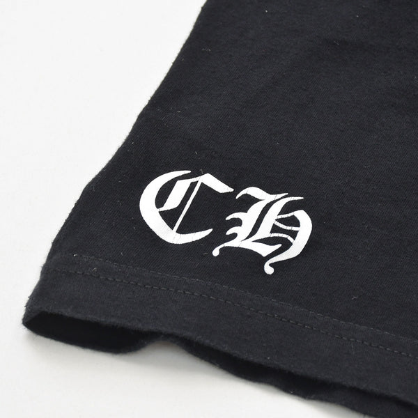CHROME HEARTS クロムハーツ 半袖Tシャツ サイズS CHプラス オールドイングリッシュ ブラック ホワイト 美品 中古 4a009190