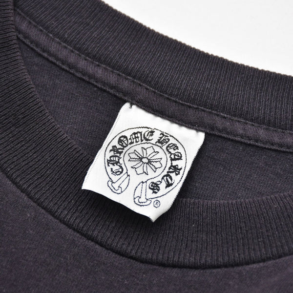 CHROME HEARTS クロムハーツ オールドモデル 半袖Tシャツ サイズS スター スクロールラベルロゴ ブラック 美品 中古 4a009191