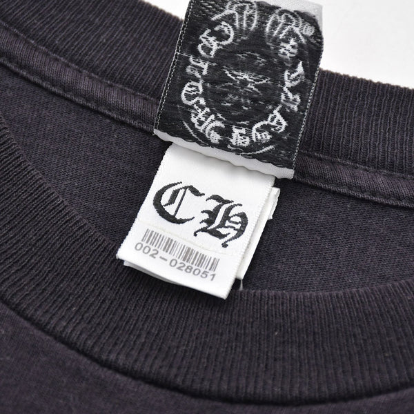 CHROME HEARTS クロムハーツ オールドモデル 半袖Tシャツ サイズS スター スクロールラベルロゴ ブラック 美品 中古 4a009191