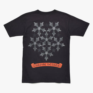 CHROME HEARTS クロムハーツ オールドモデル 半袖Tシャツ サイズS スター スクロールラベルロゴ ブラック 美品 中古 4a009191