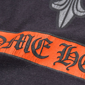 CHROME HEARTS クロムハーツ オールドモデル 半袖Tシャツ サイズS スター スクロールラベルロゴ ブラック 美品 中古 4a009191