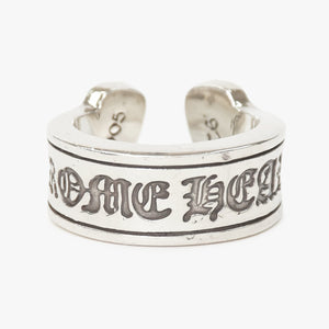 CHROME HEARTS クロムハーツ LG SCROLL LABEL RING ラージ スクロールラベルリング 重量約19.05g サイズ18号 シルバー925 美品 中古 4a009193