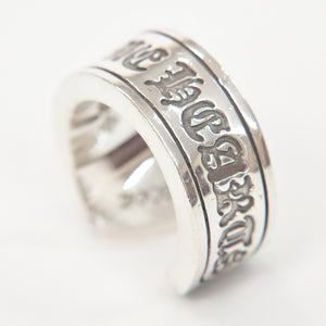 CHROME HEARTS クロムハーツ LG SCROLL LABEL RING ラージ スクロールラベルリング 重量約19.05g サイズ18号 シルバー925 美品 中古 4a009193