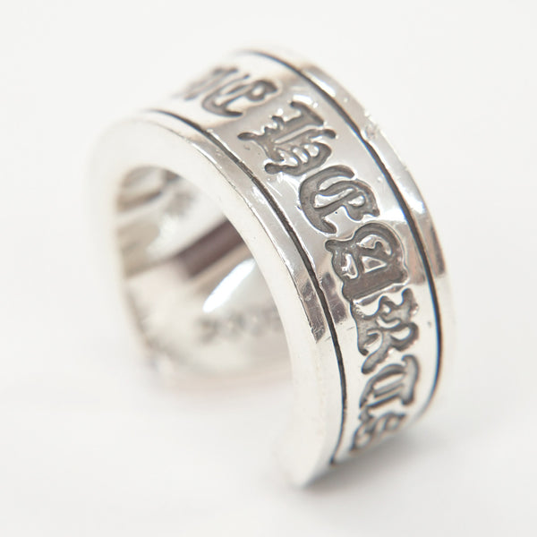 CHROME HEARTS クロムハーツ LG SCROLL LABEL RING ラージ スクロールラベルリング 重量約19.05g サイズ18号 シルバー925 美品 中古 4a009193