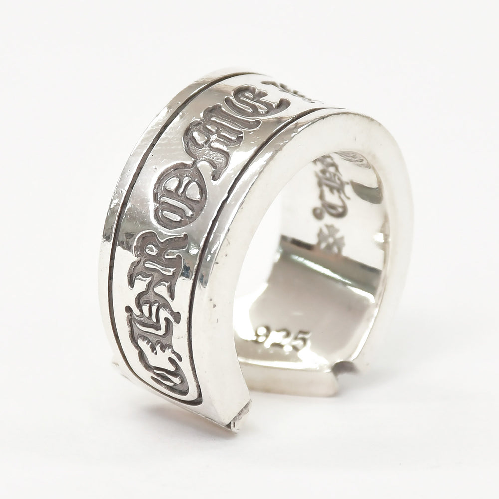 CHROME HEARTS クロムハーツ LG SCROLL LABEL RING ラージ スクロールラベルリング 重量約19.05g サイズ18号 シルバー925 美品 中古 4a009193