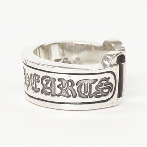 CHROME HEARTS クロムハーツ LG SCROLL LABEL RING ラージ スクロールラベルリング 重量約19.05g サイズ18号 シルバー925 美品 中古 4a009193