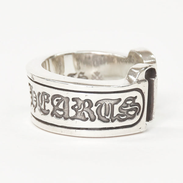 CHROME HEARTS クロムハーツ LG SCROLL LABEL RING ラージ スクロールラベルリング 重量約19.05g サイズ18号 シルバー925 美品 中古 4a009193