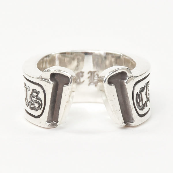 CHROME HEARTS クロムハーツ LG SCROLL LABEL RING ラージ スクロールラベルリング 重量約19.05g サイズ18号 シルバー925 美品 中古 4a009193