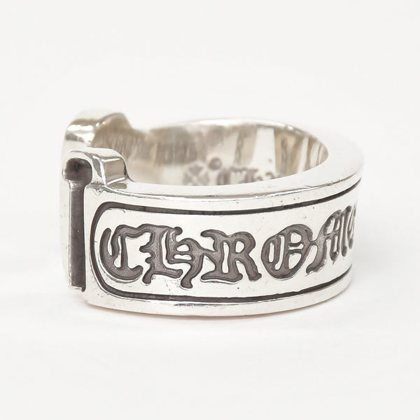 CHROME HEARTS クロムハーツ LG SCROLL LABEL RING ラージ スクロールラベルリング 重量約19.05g サイズ18号 シルバー925 美品 中古 4a009193