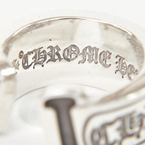 CHROME HEARTS クロムハーツ LG SCROLL LABEL RING ラージ スクロールラベルリング 重量約19.05g サイズ18号 シルバー925 美品 中古 4a009193