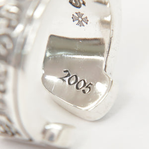 CHROME HEARTS クロムハーツ LG SCROLL LABEL RING ラージ スクロールラベルリング 重量約19.05g サイズ18号 シルバー925 美品 中古 4a009193