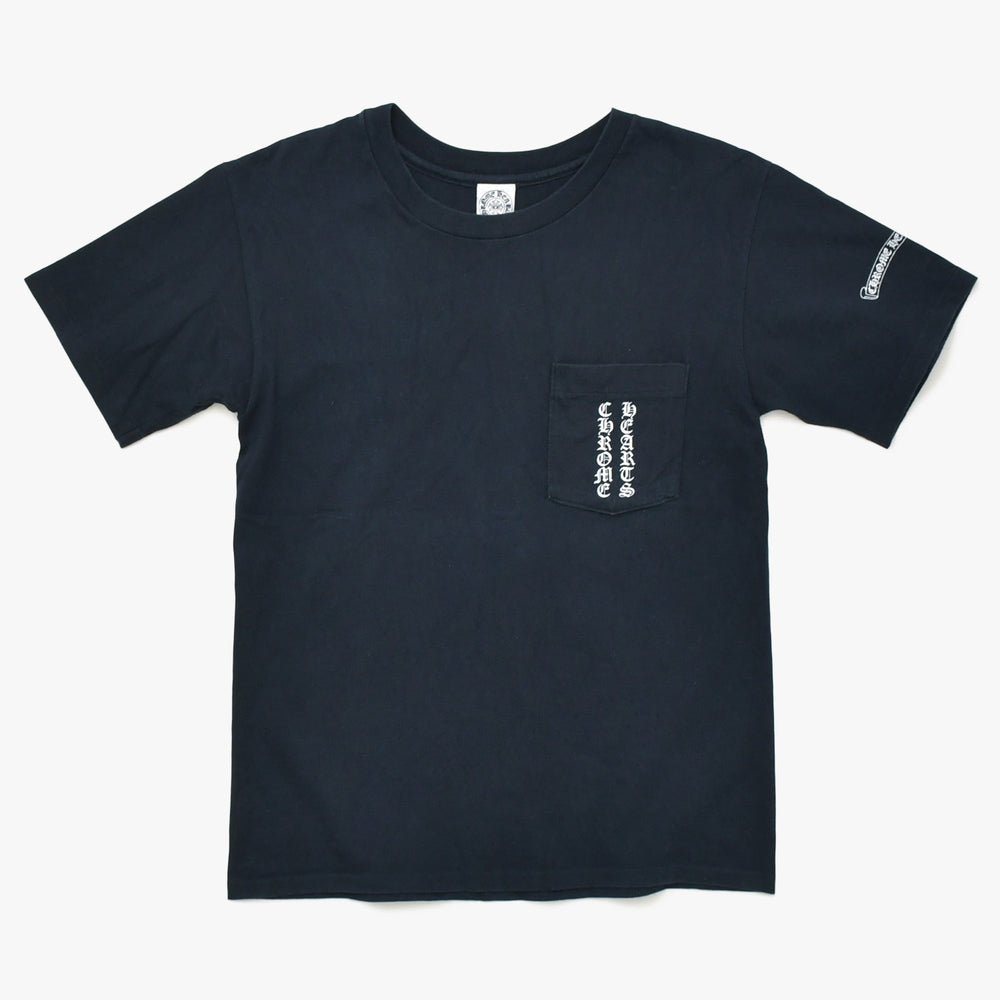 CHROME HEARTS クロムハーツ 半袖Tシャツ サイズM スクロールラベルロゴ オールドイングリッシュ ブラック 美品 中古 4a009194