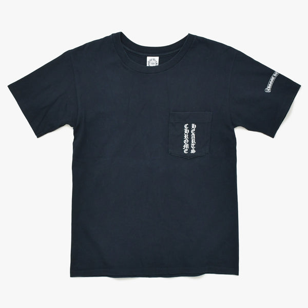 CHROME HEARTS クロムハーツ 半袖Tシャツ サイズM スクロールラベルロゴ オールドイングリッシュ ブラック 美品 中古 4a009194