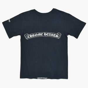 CHROME HEARTS クロムハーツ 半袖Tシャツ サイズM スクロールラベルロゴ オールドイングリッシュ ブラック 美品 中古 4a009194