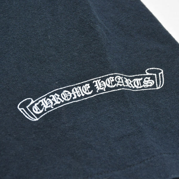 CHROME HEARTS クロムハーツ 半袖Tシャツ サイズM スクロールラベルロゴ オールドイングリッシュ ブラック 美品 中古 4a009194