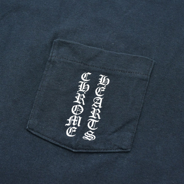 CHROME HEARTS クロムハーツ 半袖Tシャツ サイズM スクロールラベルロゴ オールドイングリッシュ ブラック 美品 中古 4a009194